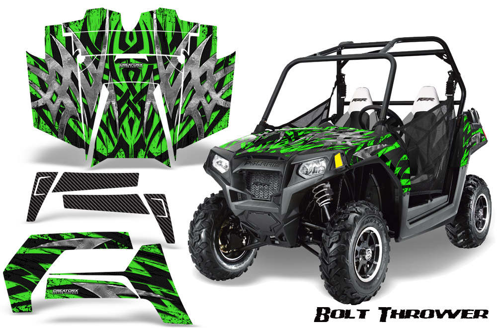 POLARIS RZR 800 2011 Graphics Kit Bolt Thrower Green